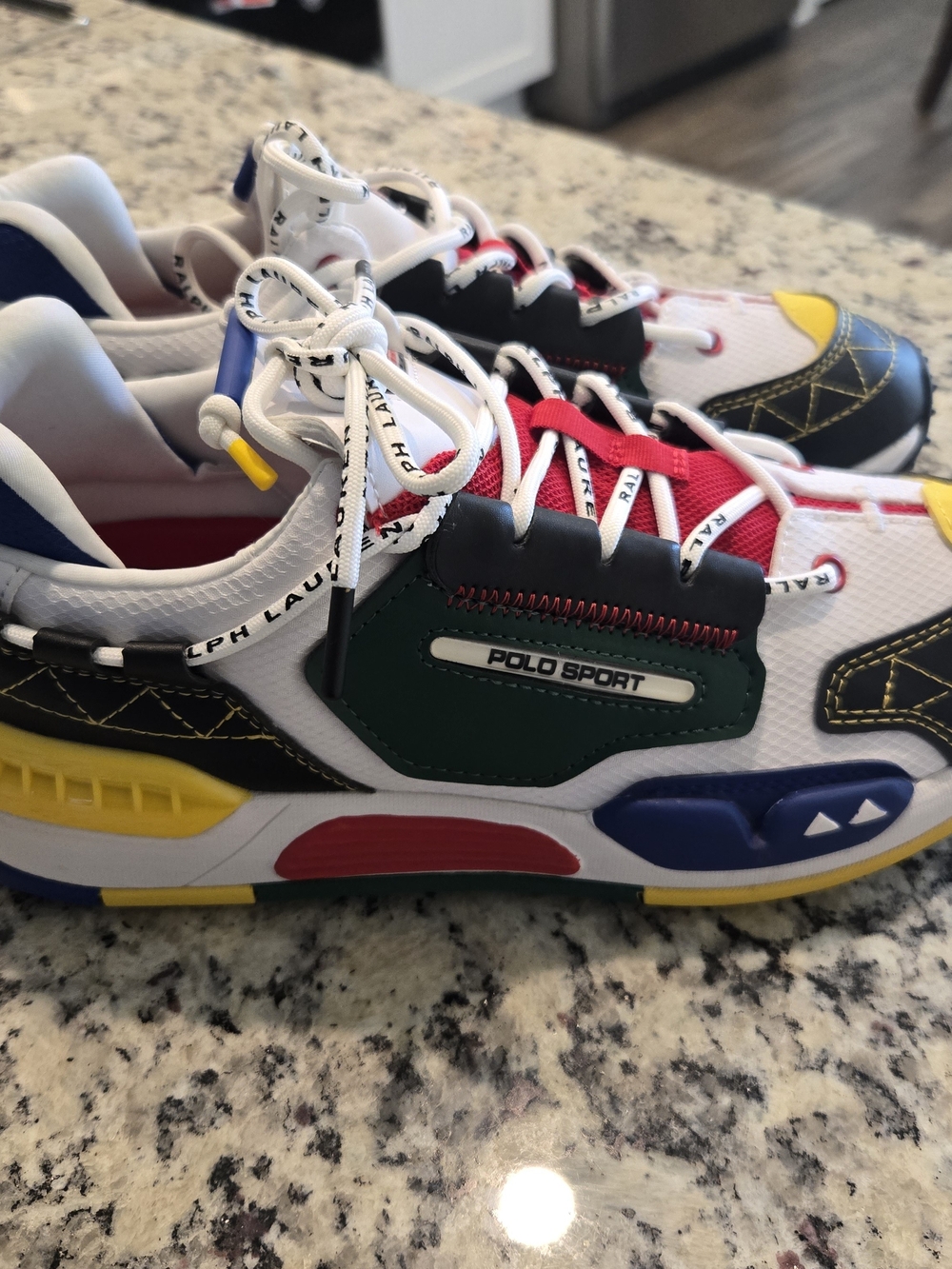 Ralph Lauren Polo Sport Men PS200 Colour-Blocked Trainer Sneakers